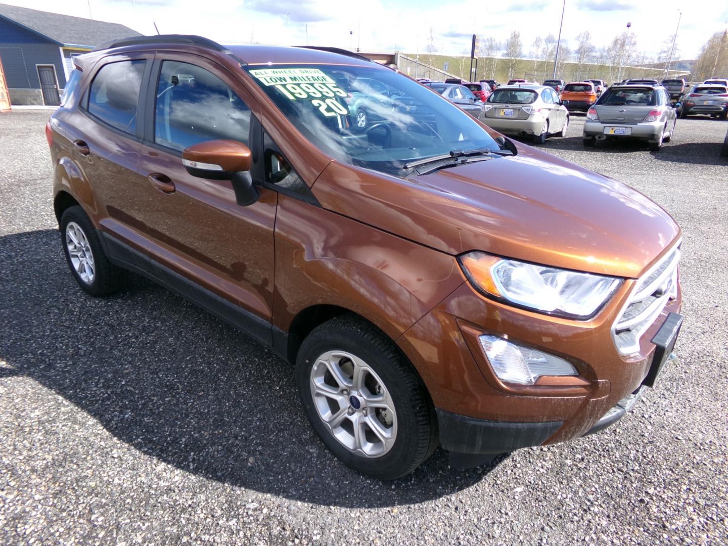 2020 orange /Black Ford EcoSport SE AWD (MAJ6S3GL5LC) with an 2.0L L4 DOHC 16V engine, 6A transmission, located at 2630 Philips Field Rd., Fairbanks, AK, 99709, (907) 458-0593, 64.848068, -147.780609 - Photo#0